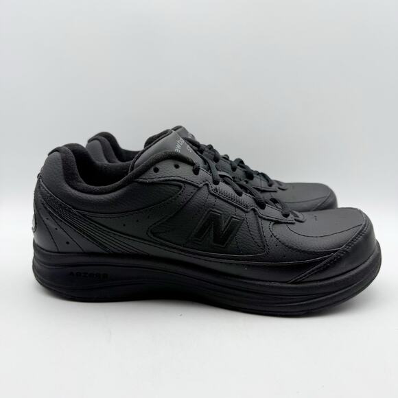 New Balance Womens 577 Walking Sneakers US 9 Wide Black Leather Athletic NIB - Picture 3 of 13